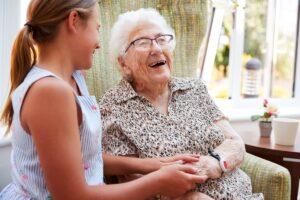 Memory Care Resident with Granddaughter